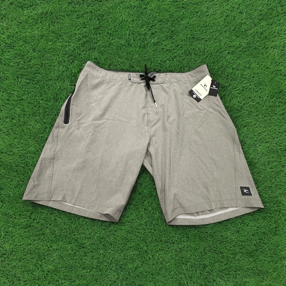 NWT RIP CURL Mirage Board Shorts Surfing Trunks Mens Size 38 Gray Logo Beach Sea